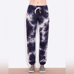 Sundry black and white tie dye basic sweatpants